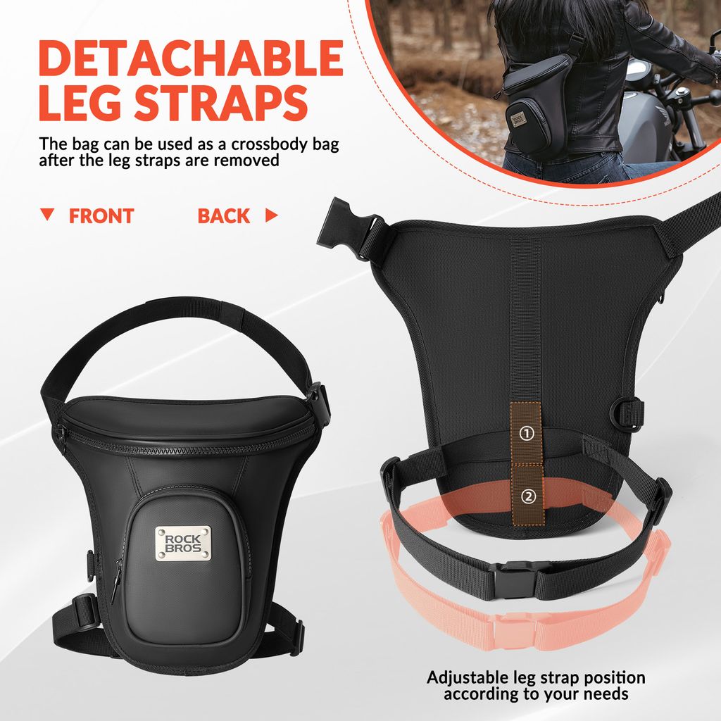 ROCKBROS Beintasche Motorrad, Gürteltasche, Hüfttasche für Produktbild 5