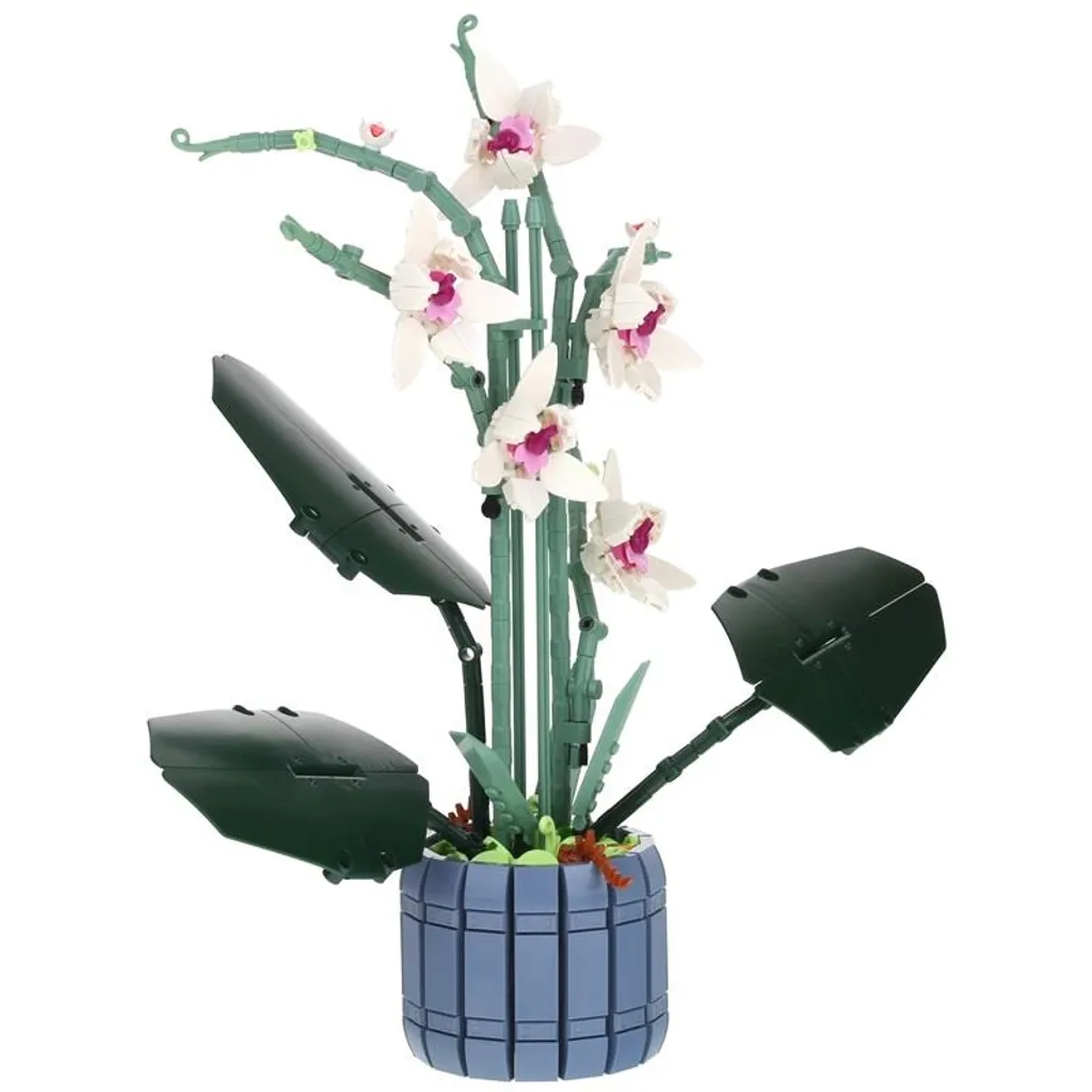 Plante sans entretien : Orchidée en blocs de construction avec son pot - 3