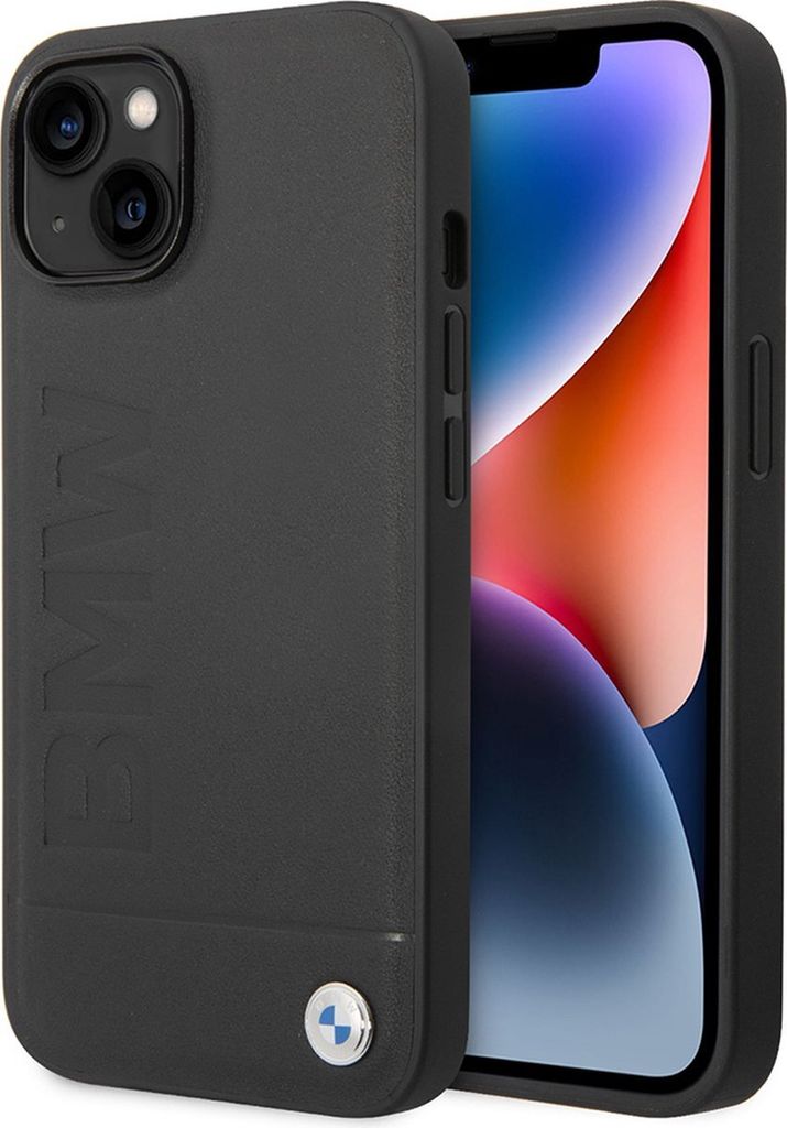 BMW Leder Hot Stamp - iPhone 14 Plus Hülle (Schwarz) Produktbild 