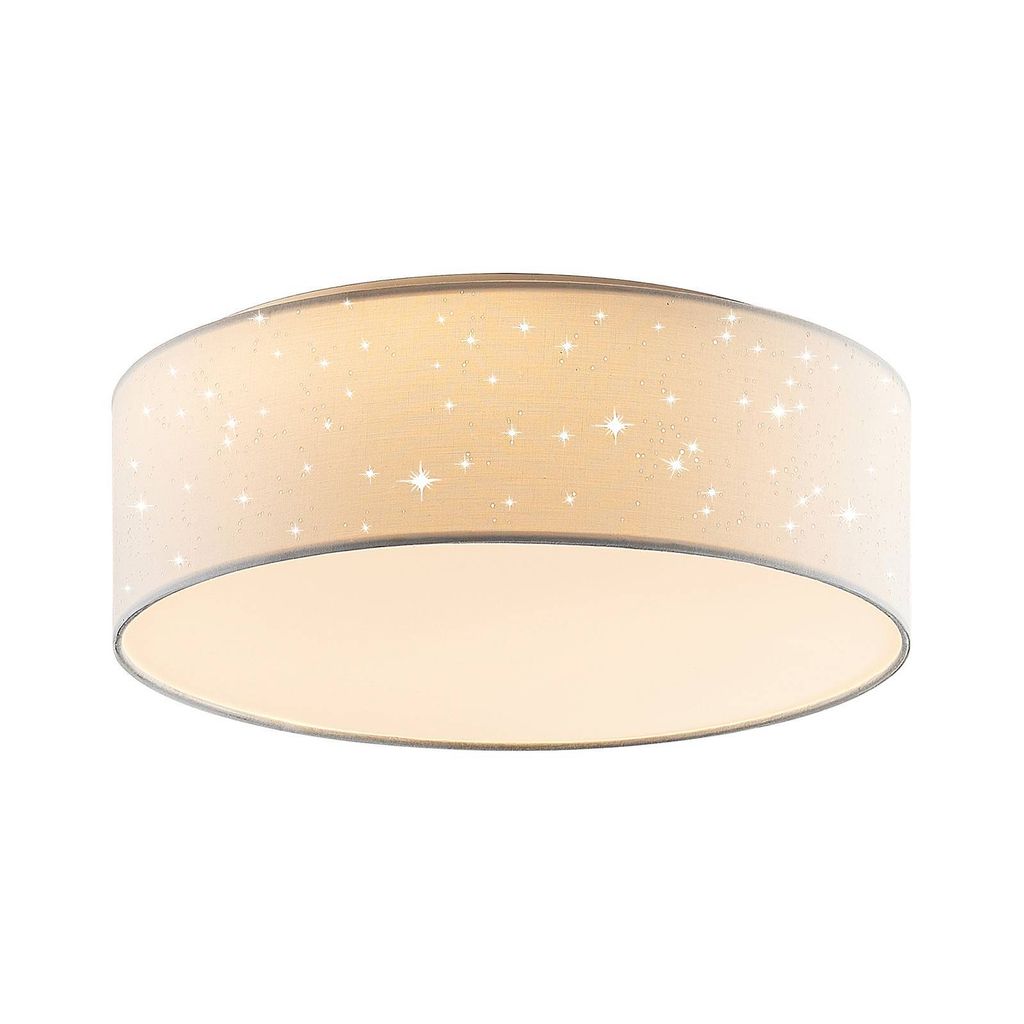 Lindby LED-Deckenlampe Ellamina, 40 cm, weiß, Textil Produktbild 