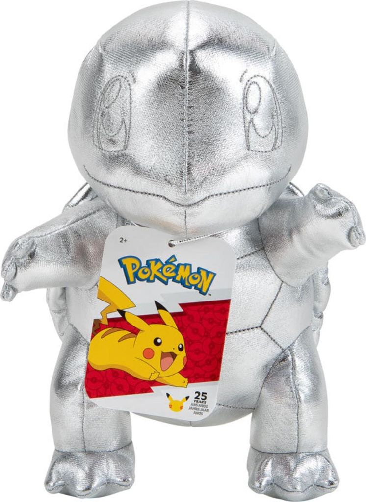 Pokemon 25 Jahre - Schiggy Silber Plüsch 20 cm Produktbild 