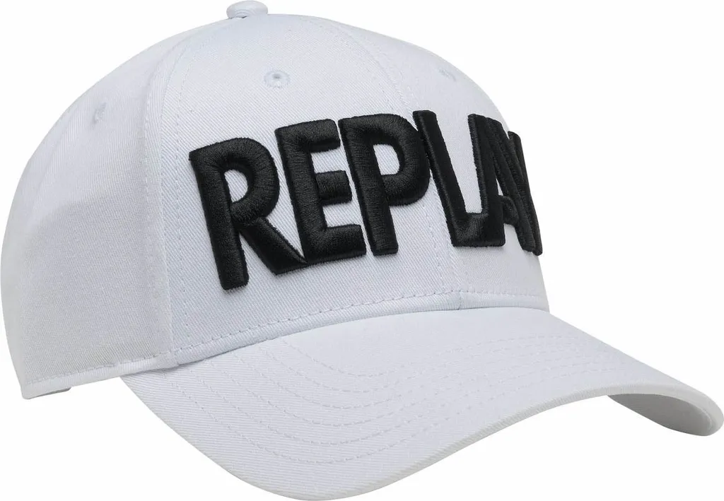 Berretto REPLAY Bianco Cotone - Cap Regolabile Optical White Originale