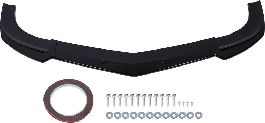 3-teiliges Frontstoßstangen-Lippen-Spoiler-Splitter-Bodykit für C-Klasse W204 Facelift AMG C63 2011–2014, glänzendes Schwarz