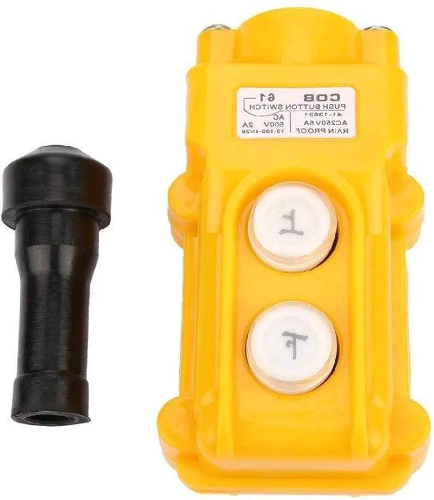 Bouton-poussoir COB-61 étanche avec protection pluie pour levage