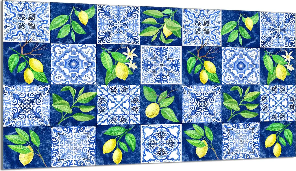 Copri Piano Cottura 90x52 Vetro Lux | Mosaico Limoni Artistico