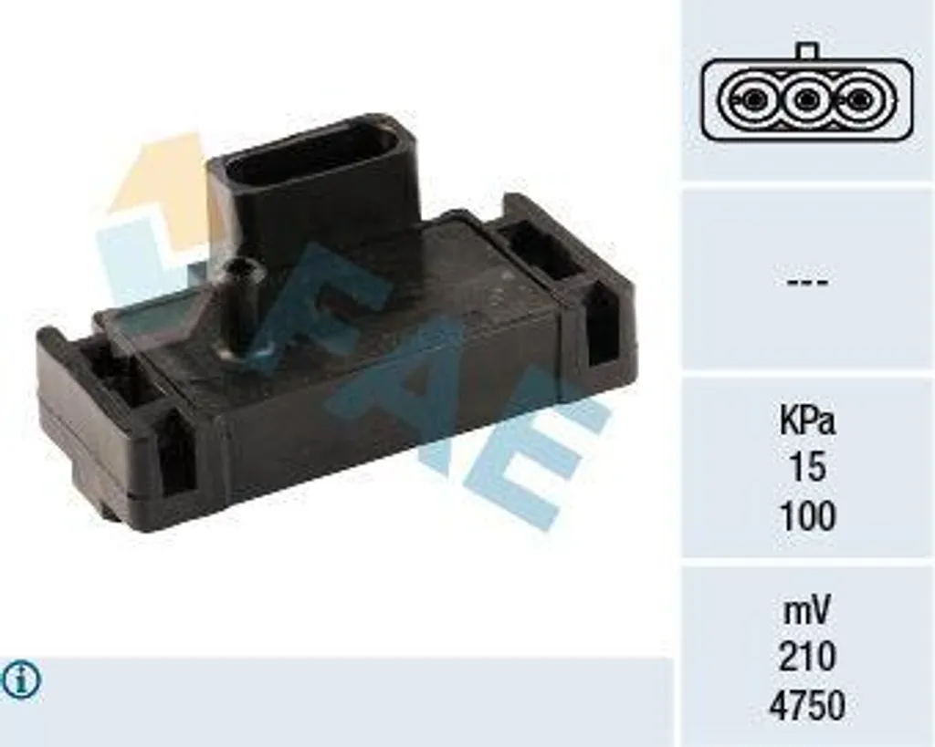 Capteur MAP de pression absolue FAE 15001 compatible Berlingo et Transit