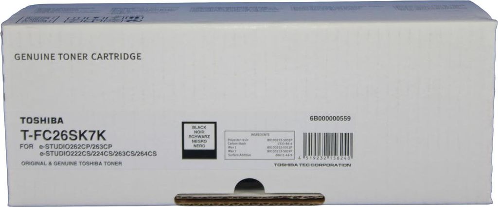 Toshiba T-FC26SK7K Tonerkartusche 6B000000559 Schwarz für Toshiba e-Studio 264CS
