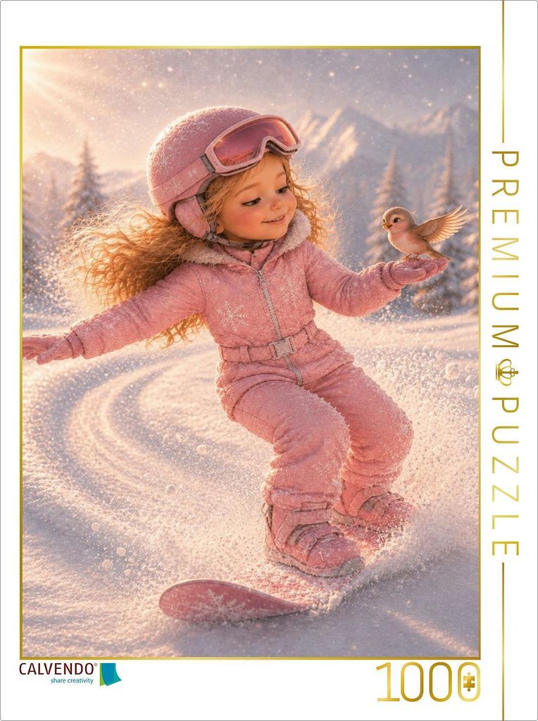 CALVENDO Puzzle Snowboard Prinzessin | 1000 Teile Lege-Größe 64x48cm Foto-Puzzle für glückliche Stunden
