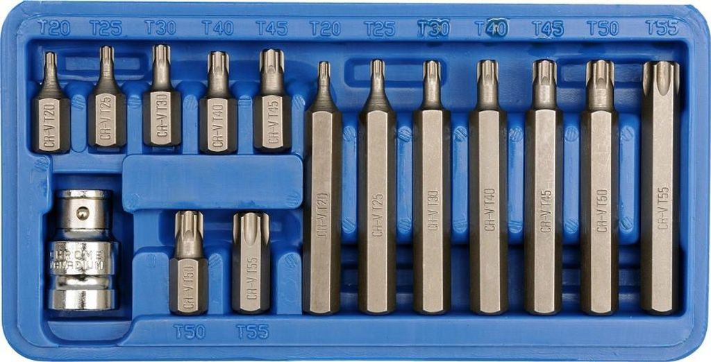 VOREL 66580 Schrauberbit-Satz 15-tlg Bitset Torx Produktbild 
