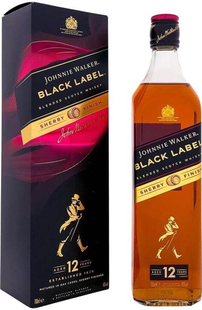 Johnnie Walker Black Label 12 Years Sherry Finish + Box Produktbild 