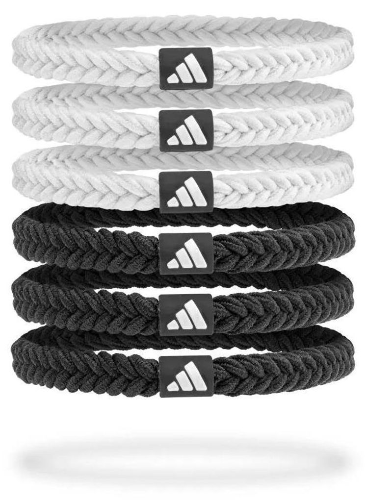 Adidas Fitness Braided Haargummi Weiß,Schwarz Weiß,Schwarz One Size