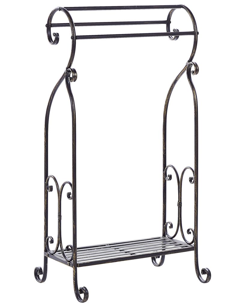 BELIANI Stojan na ručníky černý kovový 49 x 91 cm vintage Obrázek produktu 