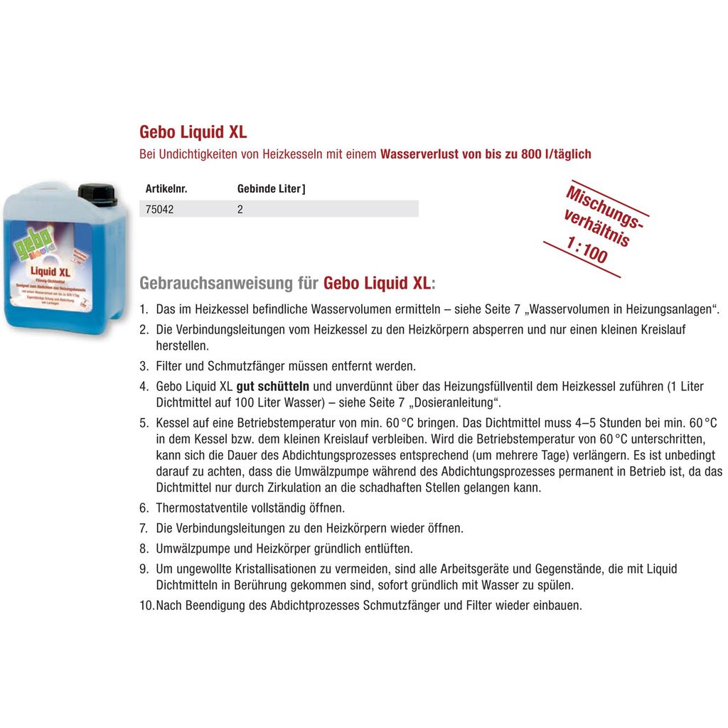 Gebo Liquid XL 2l Dichtmittel Dichtungsmittel Kaufland.de
