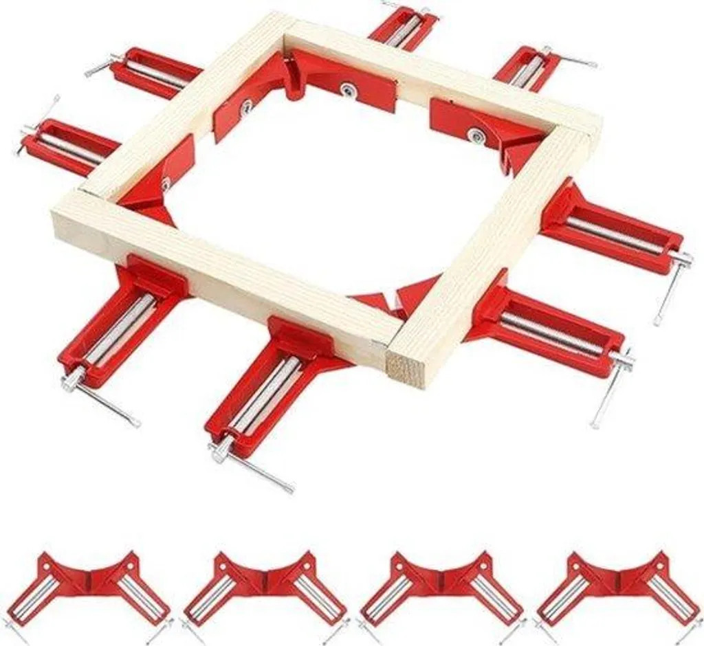 Pince à angle droit robuste lot de 4 avec ressort à haute tension acier
