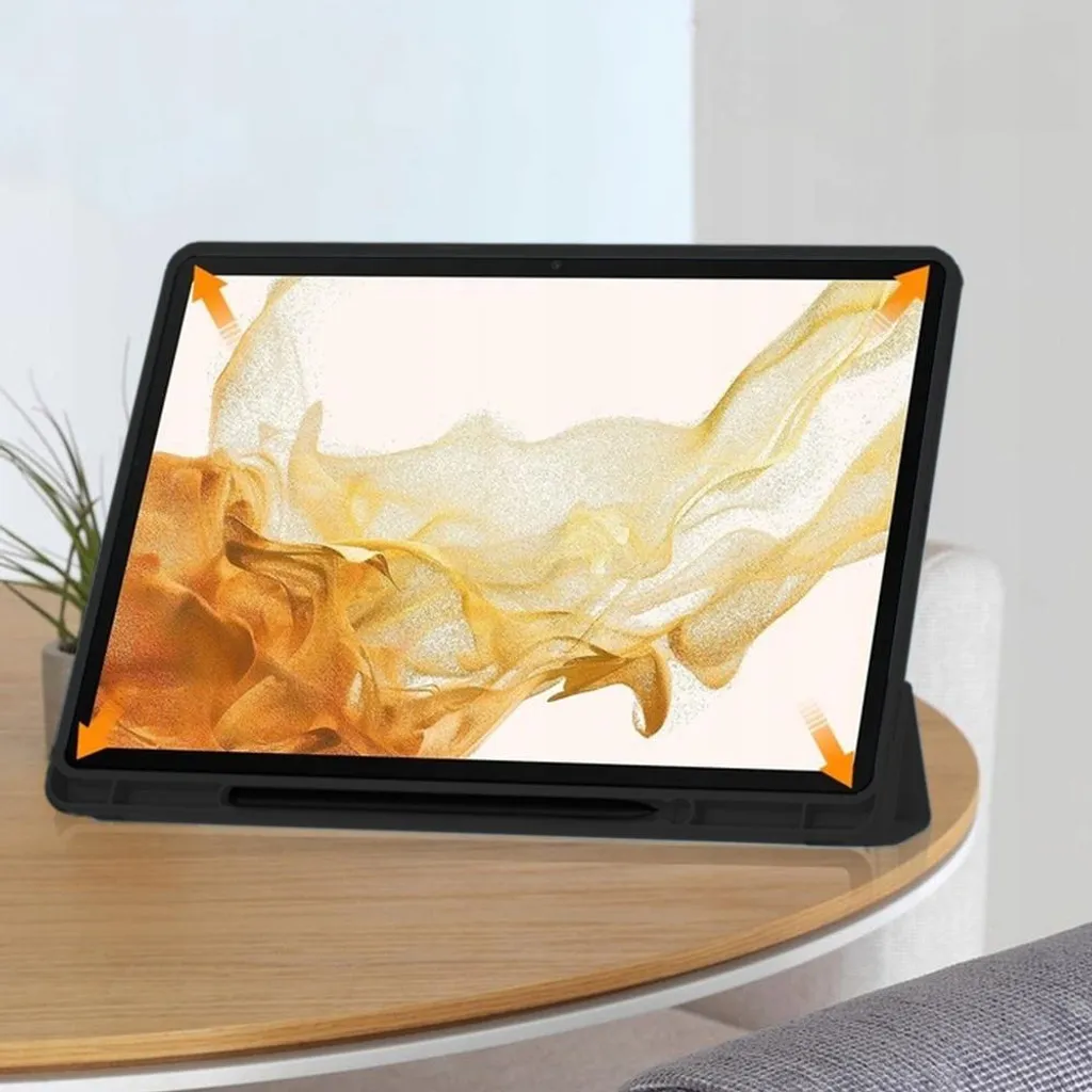 Étui Samsung Galaxy Tab S10 Plus Noir avec Support Smart Pencil Coque