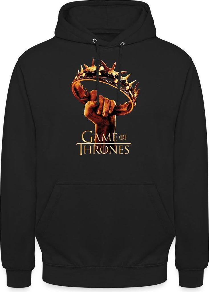 Spreadshirt Game Of Thrones Logo Uni Hoodie, S, Schwarz