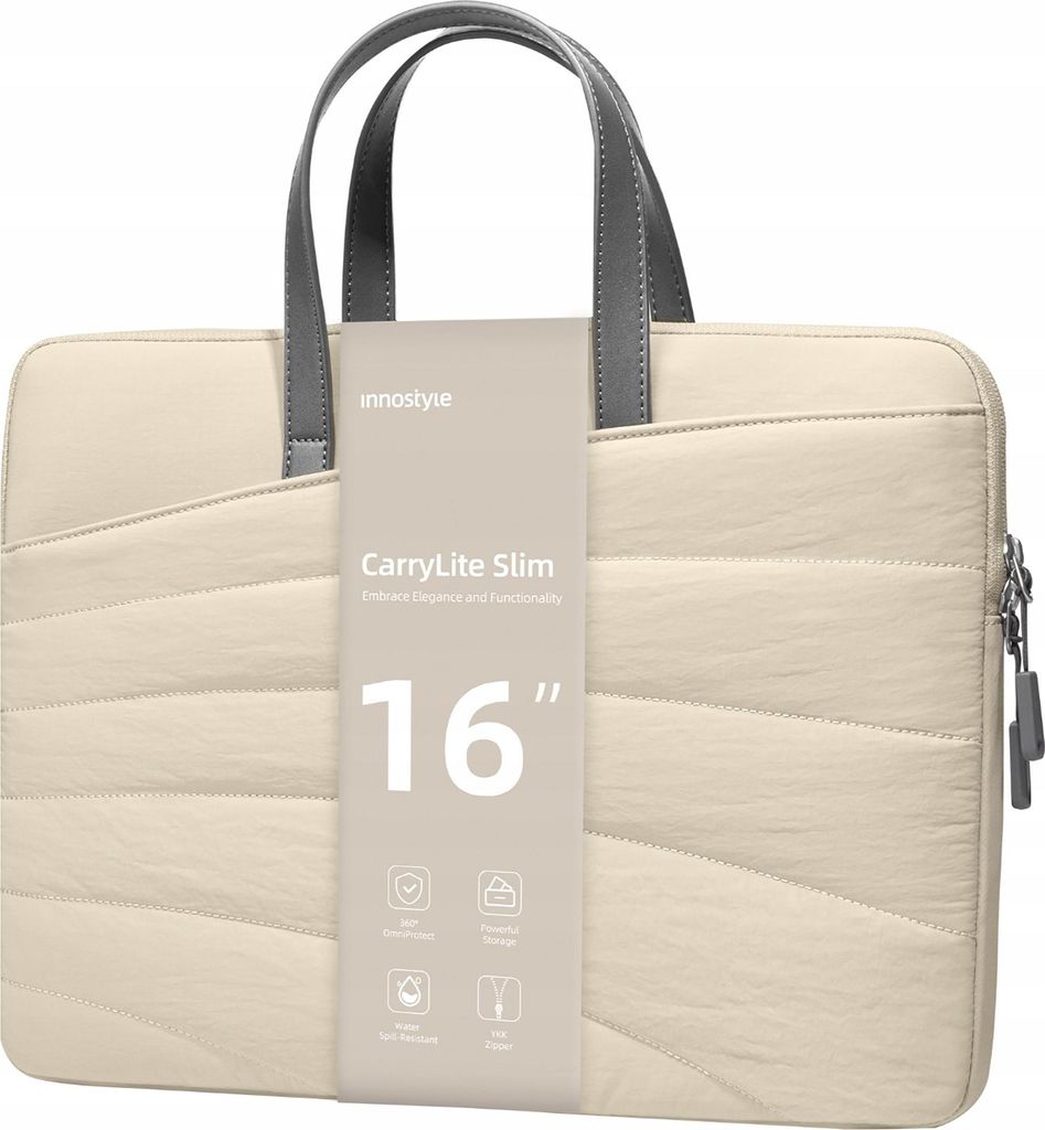 Innostyle Damen Laptoptasche 15 6 16 Wasserdicht Carrylite Slim Beige