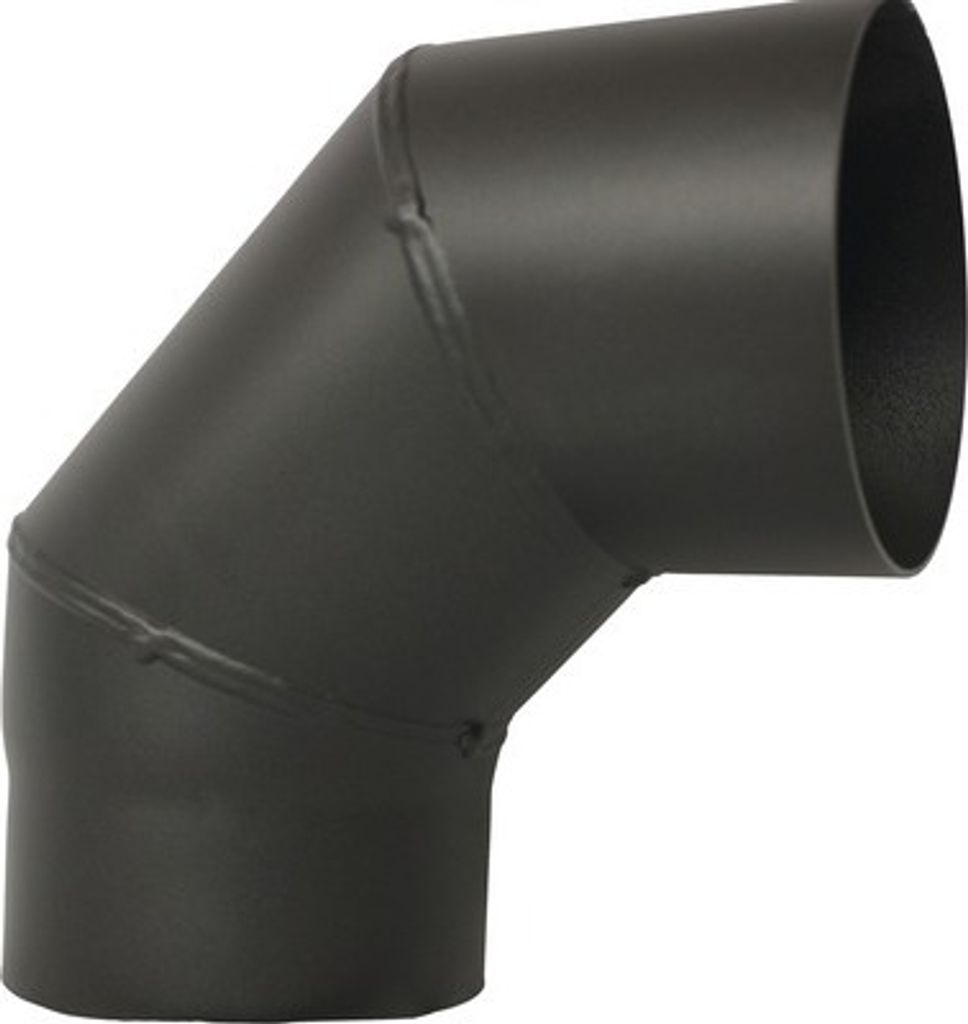 Kaminrohrbogen 90° fest ohne Tür Ø150mm schwarz Produktbild 