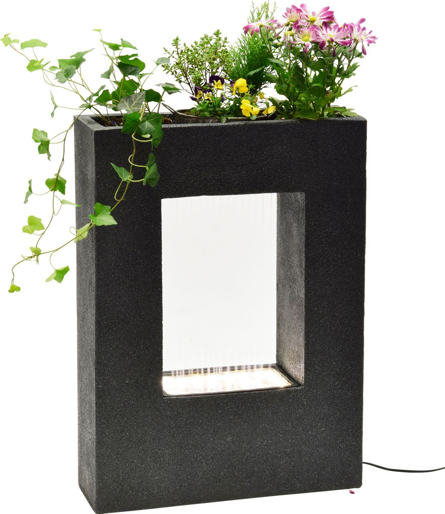 dobar Großer Design Garten-Brunnen mit Pumpe und LEDŽs, Produktbild 2