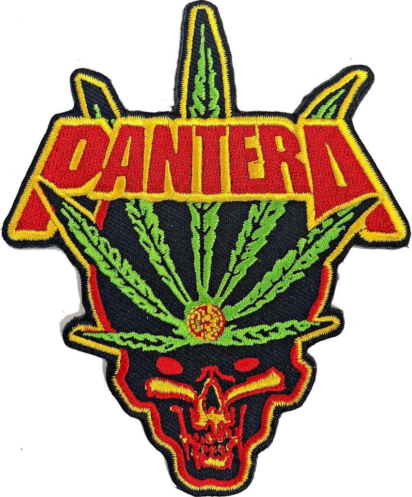 Pantera - Blattschädel - Aufnäher zum Aufbügeln RO6792 (Einheitsgröße) (Bunt)