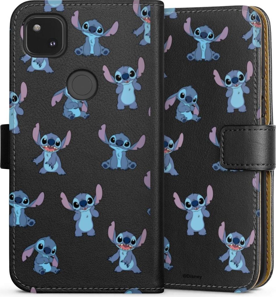 DeinDesign Klapphülle für Google Pixel 4a Handytasche Lederhülle Tasche Disney Offizielles Lizenzprodukt Lilo & Stitch