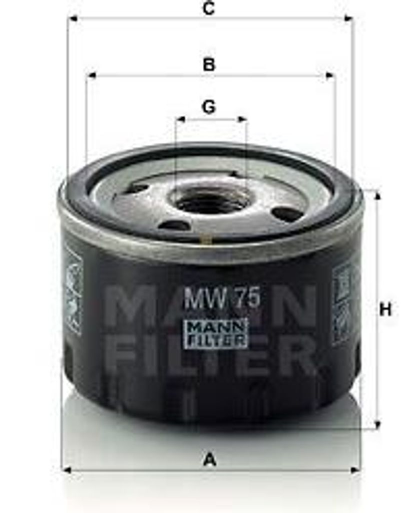 MANN-FILTER MW 75 Ölfilter OE 11417673541 kompatibel mit I3