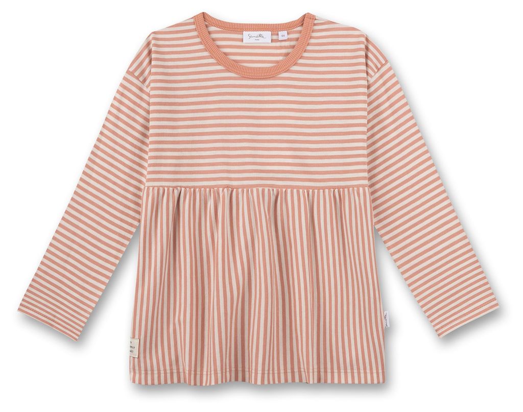 Sanetta Pure Mädchen-Langarmshirt rosa Ringel 68