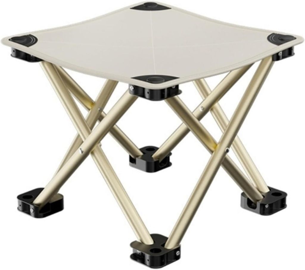 Outdoor Mazar klappbarer Hocker, Angelstuhl mit Seitentaschen, extra großer leichter Klappstuhl, Campingstuhl und Picknickbank Weiß