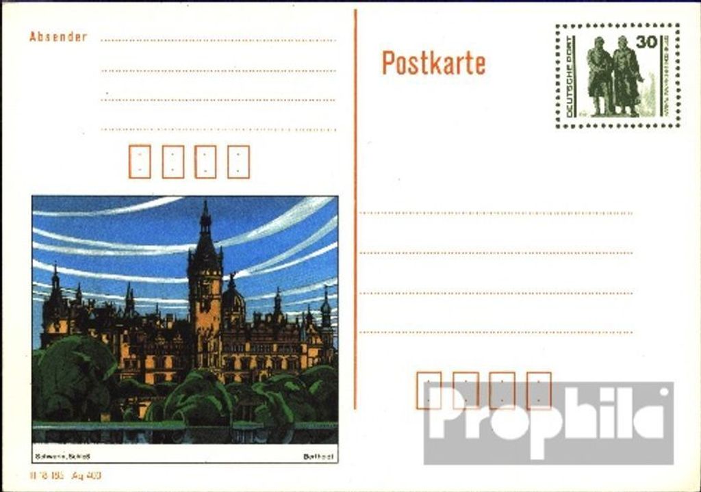 Belege Ganzsachen DDR 1990 P109/03 Amtliche Postkarte Bauw./Denkmäler