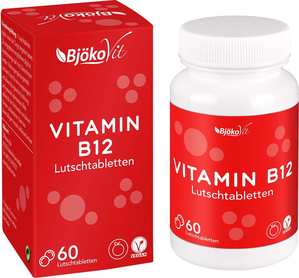 BjökoVit Vitamín B12 pastilky, 60 tabliet Obrázok produktu 