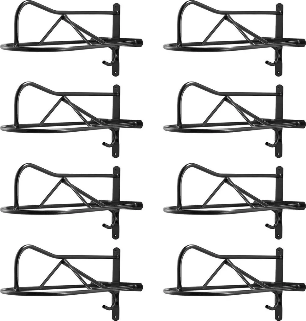 Supporto Sella a Muro Professionale 8 pz - Acciaio e Barra Soft-Touch