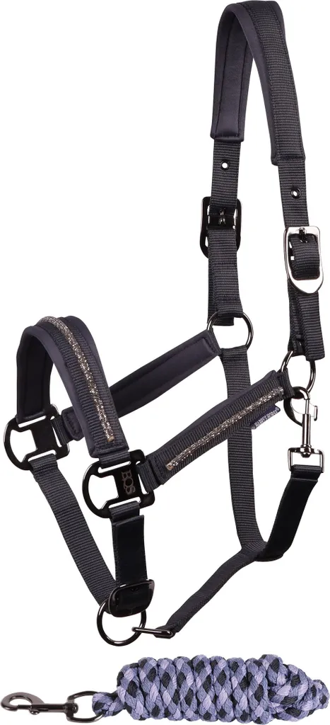 Harry's Horse Halter Set Valli Asphalt Full - Capezza e Lunghina Neoprene