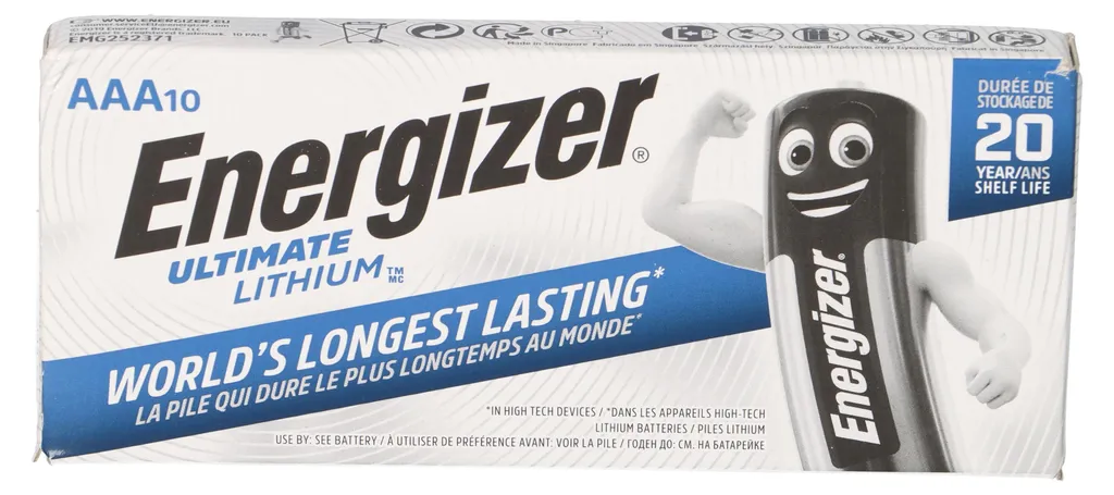 Pile AAA Energizer Ultimate Lithium LR03 1.5V Résistance Températures