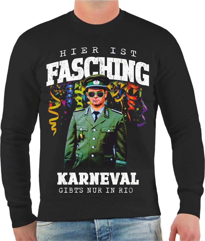 Herren Sweatshirt DDR Fasching Karneval gibt es nur in Rio