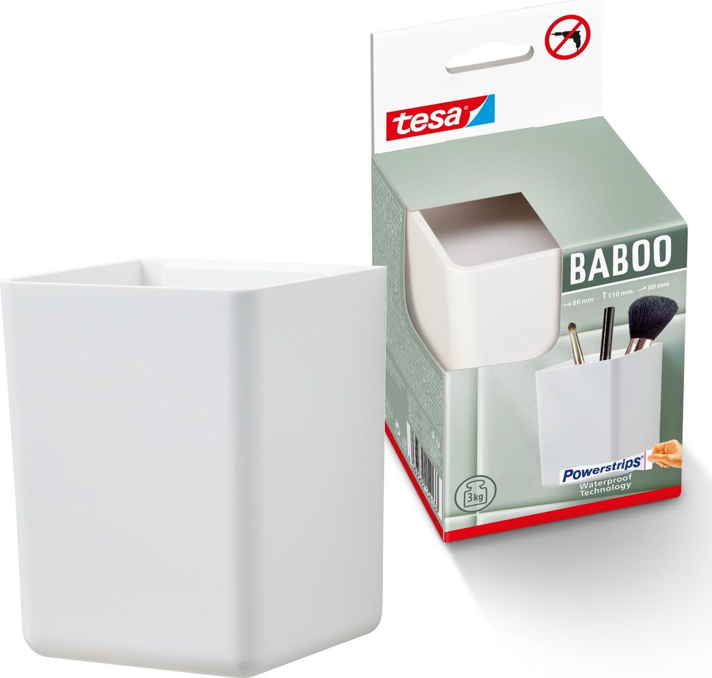 tesa Baboo Badorganizer ohne Deckel Wandmontage ohne Bohren Produktbild 