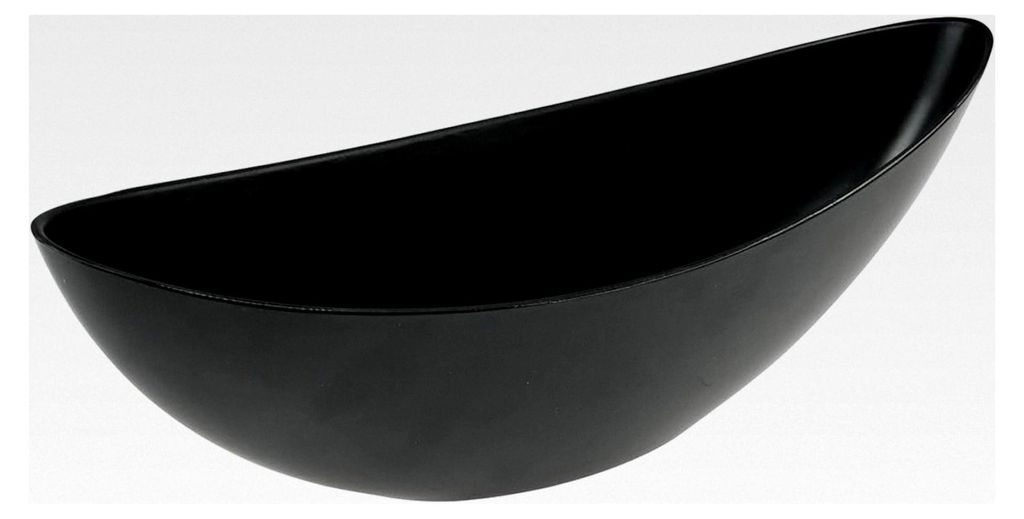 Schwarze Dekoschale Pflanzschiffchen Vase Kunststoff 38,5x12,5x13cm