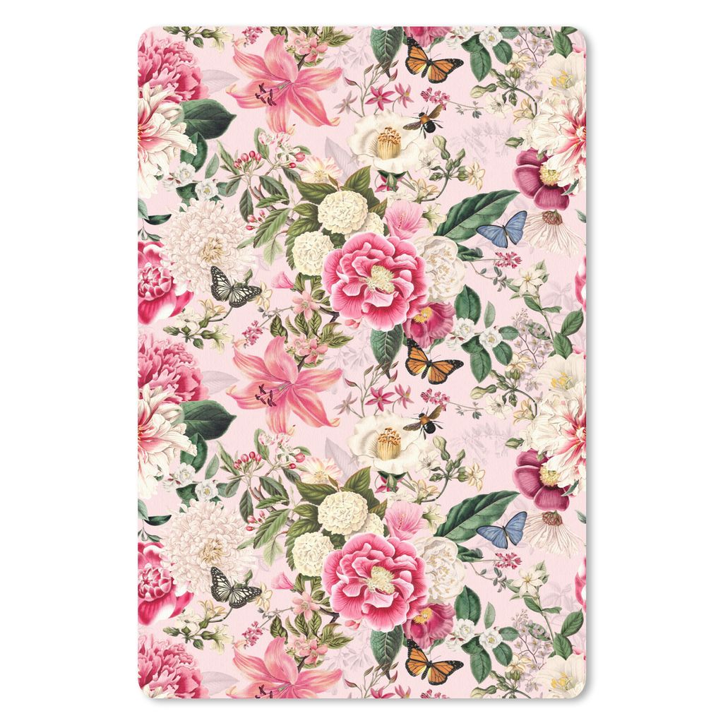 MuchoWow Mauspad Mousepad Lilie - Blumen - Insekten 18x27 cm - Mousepads - Maus Mat - Pad - Mausunterlage