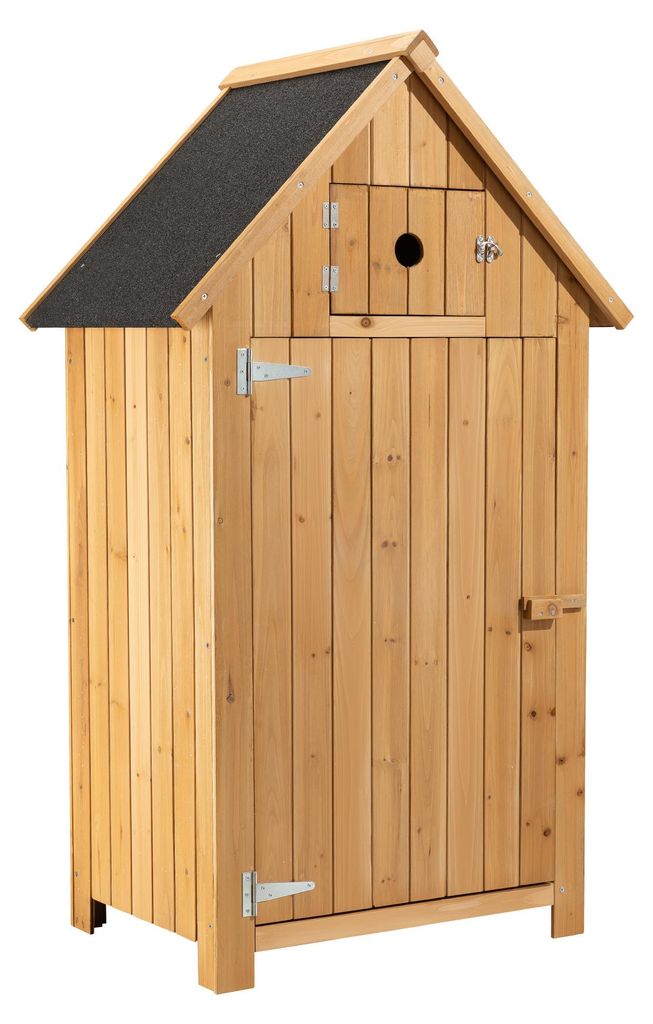 Wiltec Gartenhaus schmal aus Fichtenholz mit Bitumendach Produktbild 