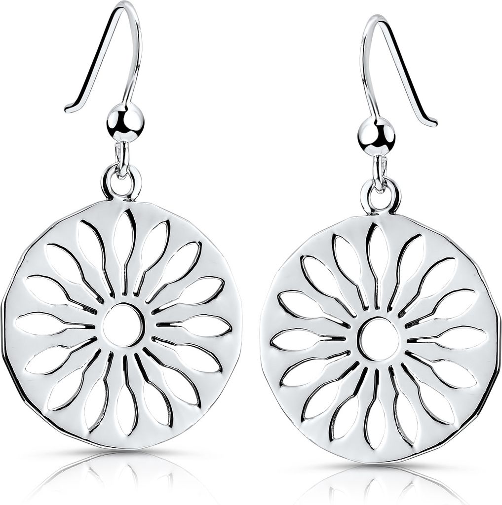 Materia Blumen Ohrringe Silber hängend - 925 Produktbild 