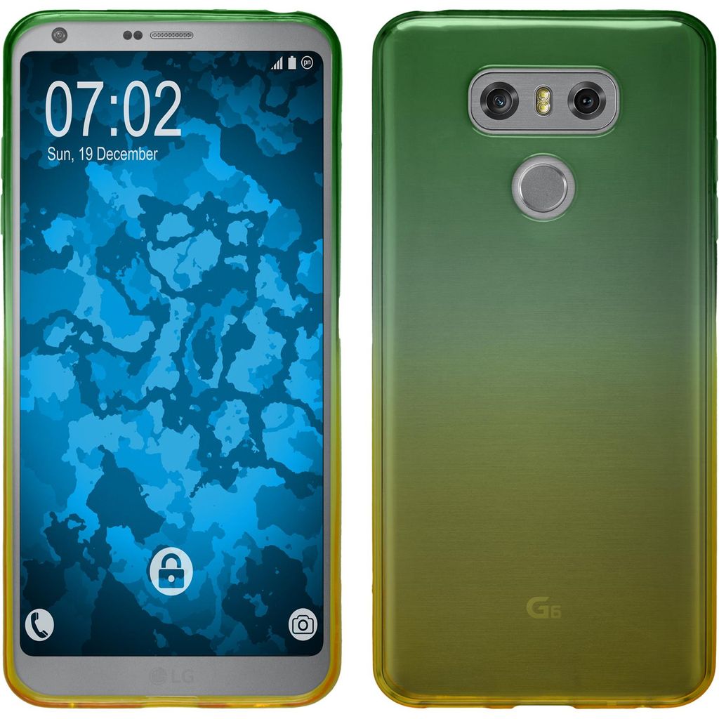 PhoneNatic Case kompatibel mit LG G6 - Design:03 Silikon Hülle Ombrè + 2 Schutzfolien