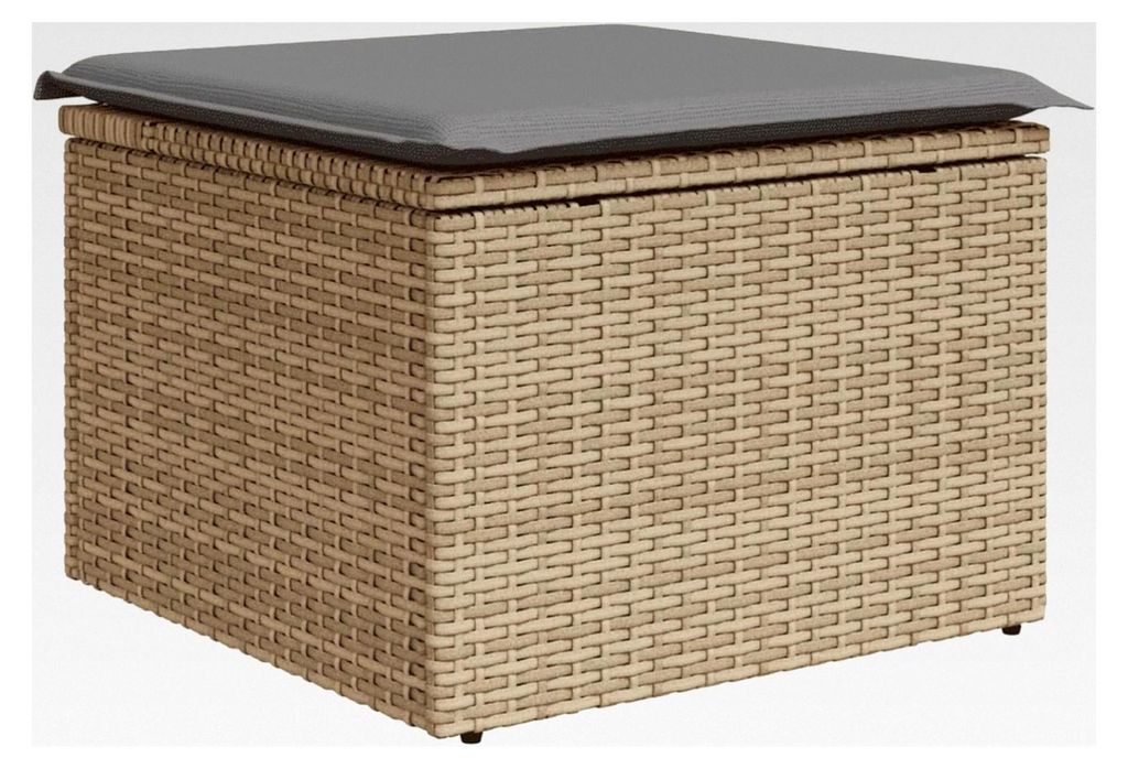Gartenmöbel Set mit Stauraum, XXL Lounge Rattan Sofa für den Außenbereich