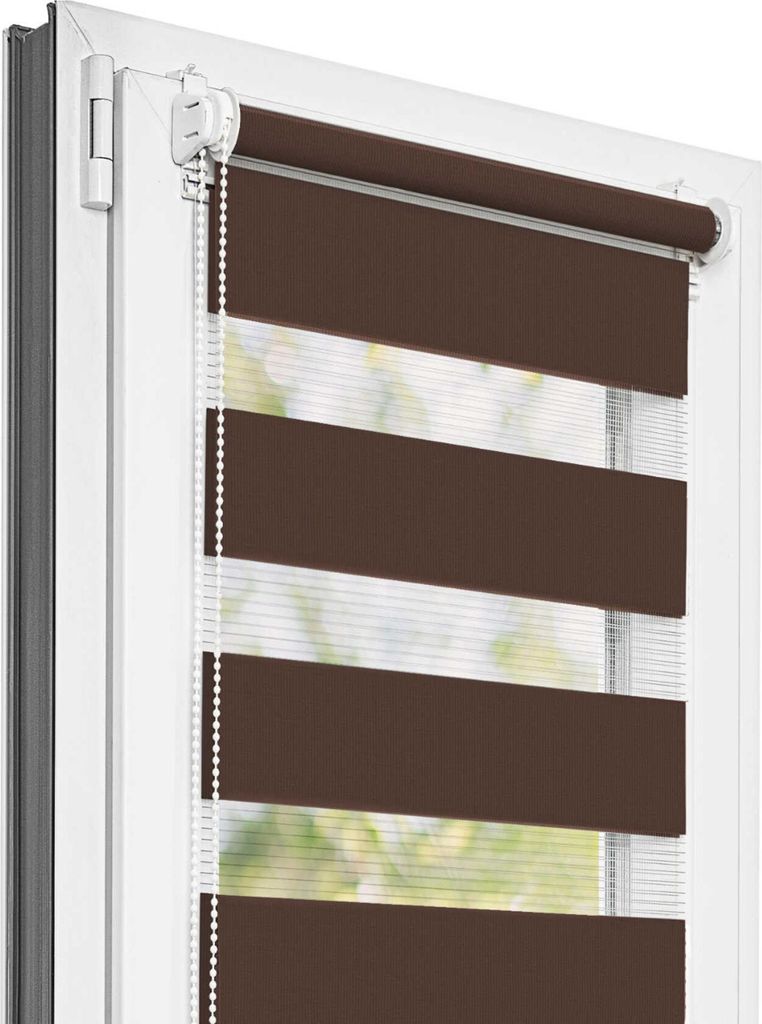 Estika dvojitá roleta Klemmfix – 50 cm x 150 cm – Bronzová Obrázek produktu 