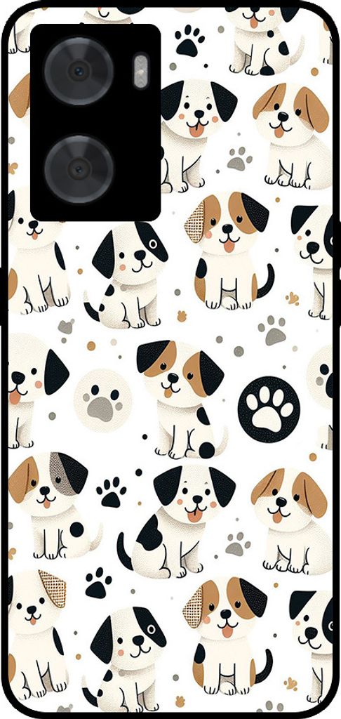 Smartphonica Handytasche Passend für Oppo A57 / A57s / A77 mit Hundedruck - TPU Rückseite Fall Hund Design
