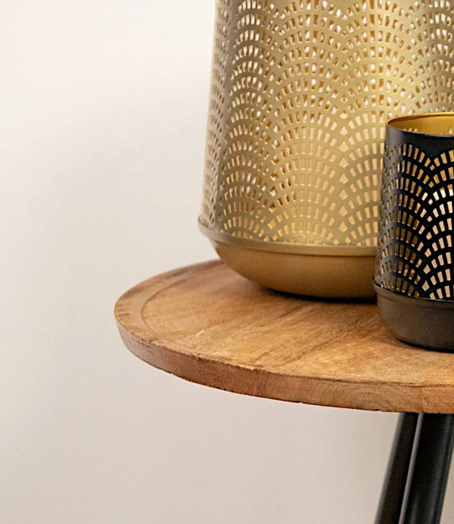 Table basse bois manguier 44,5cm : la solution déco pour petit espace - 4