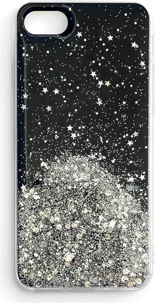 Custodia Glitter Samsung A42 5G Wozinsky - Nero Stellato Glamour