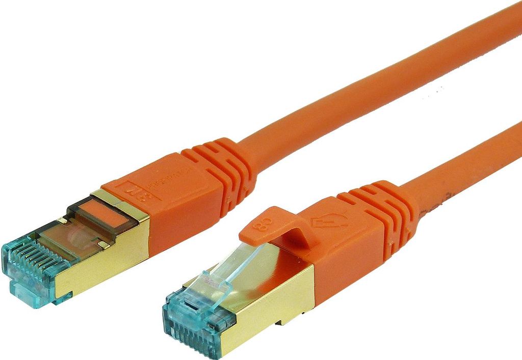 ProfiPatch LAN Kabel Cat8 S/FTP RJ45 Premium Patchkabel 40GB 2000MHz LSZH Ethernet Netzwerkkabel orange 10m