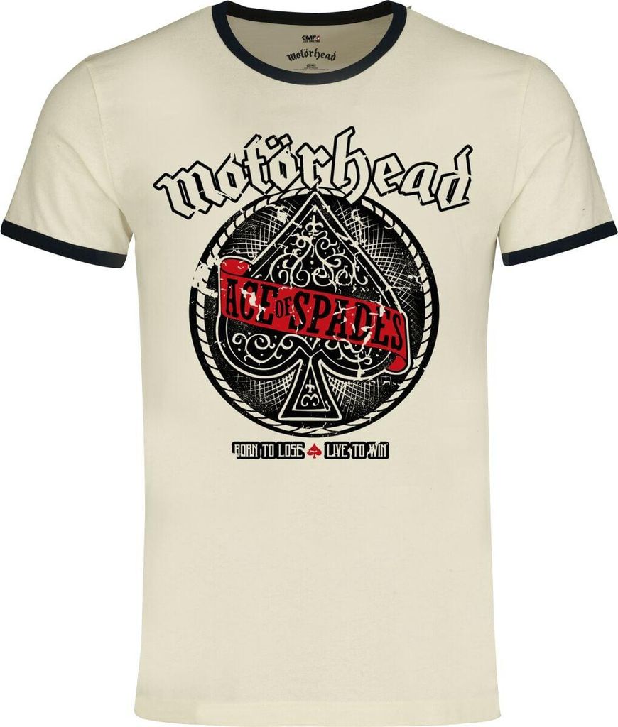 Motörhead T-Shirt Herren Ace Of Spades - Ringer Shirt altweiß 4XL