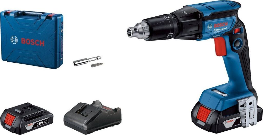 Bosch Gipskartonschraubendreher Gtb 185-Li 2X2.0Ah +Ma55 Produktbild 