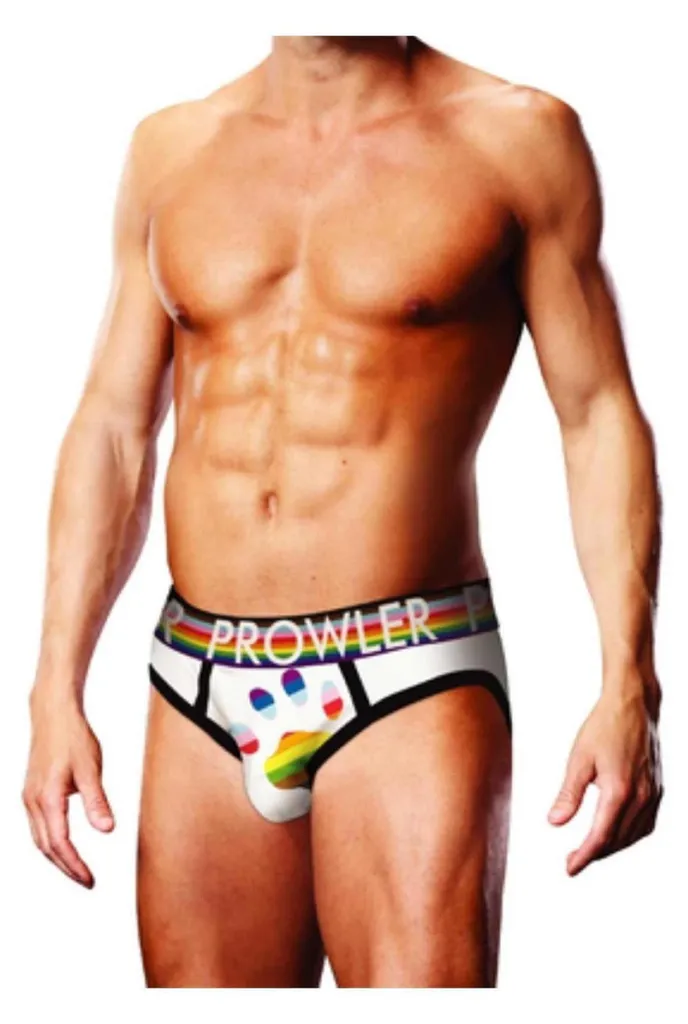 Slip Blanc Prowler PAW Brief à Ceinture Pride Progress Taille Medium