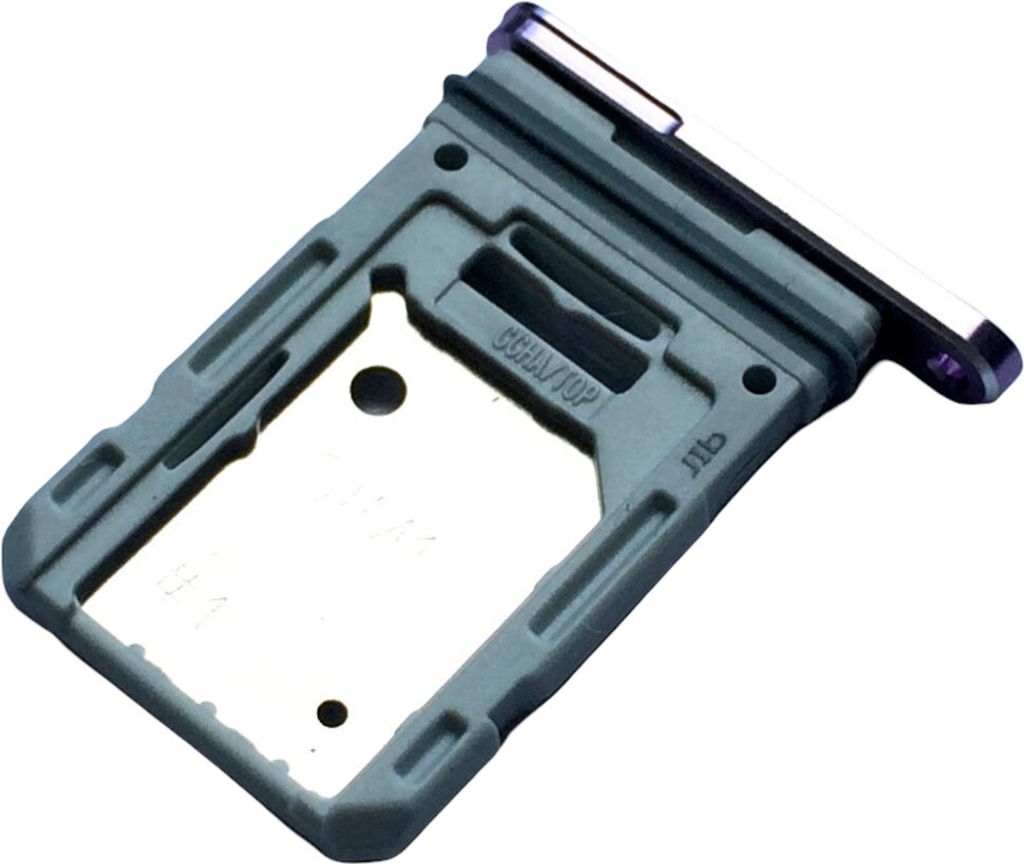 Simkartenhalter und micro-SD Card Fach Hybrid für Samsung Galaxy S20 FE, Original Ersatzteil, Lila